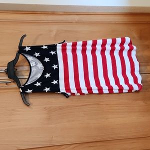 GAP patriotic stars and stripes tank.100% viscose.See pic for front spot. Size L